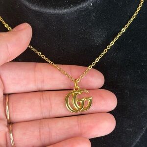 Gucci gold Pendant Upcycled Necklace